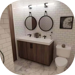 Elegant bathroom fixtures